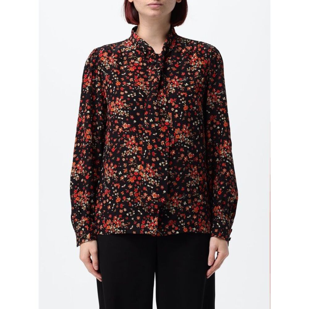 Gucci Women Gucci Floral-Print Silk Shirt With Pussy-Bow Collar